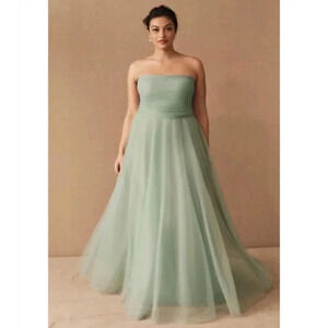 NWT BHLDN Jenny Yoo Ryder Convertible Maxi Dress Seaglass Green